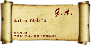 Galle Atád névjegykártya